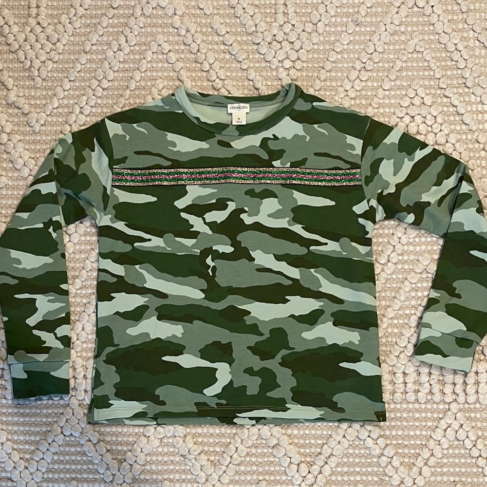 Crewcuts Green Camouflage Long Sleeve Tee
